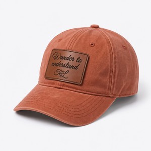 "Premium 6-Panel Canvas Baseball Cap Custom Leather Patch Logo Outdoor Sport Hat Manufacturer Wholesale Bulk" - Product Image 1