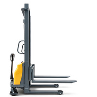 Gerbeur semi-électrique de 1,5 tonne, hauteur de levage de 3000 mm, alimenté par batterie, gerbeur manuel à pousser, prix économique