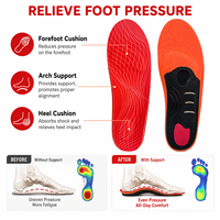 Semelles orthopédiques pour hommes et femmes, semelles de soutien de la voûte plantaire, semelles de chaussures à amorti amélioré, semelles absorbant les chocs pour pieds plats et fasciite plantaire