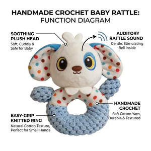 Jouet en peluche doux au <span class=keywords><strong>crochet</strong></span> en forme de chiot, hochet de berceau, clochette suspendue apaisante pour bébé, jouet en peluche mignon de dessin animé, jouet apaisant pour bébé qui pleure - Product Image 4
