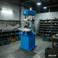 Taladro de Banco Manual de Alta Precisión y Bajo Costo WDDM, Máquina de Perforación y Fresado para Metal con Función de Roscado