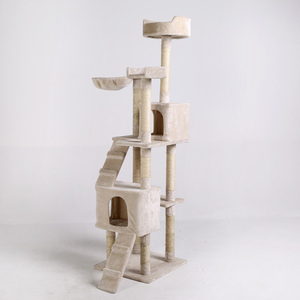 Tour pour chat avec griffoir en sisal en bois Grand arbre à chat en peluche <span class=keywords><strong>EUR</strong></span> PET Grande remise - Product Image 1