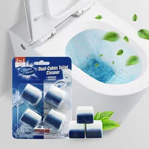 Nettoyant pour réservoir de toilette déodorant carré deux couleurs nettoyant pour cuvette de toilette comprimés de chasse d'eau bloc de nettoyage de toilette