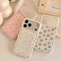 Coque de téléphone tendance INS avec nœud pour iPhone 17 16 15 14 Pro Max, motif nœuds et fleurs, antichoc, protection optimale 17 Air