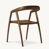 Chaises de salle à manger en bois massif fabriquées à la main, design moderne
