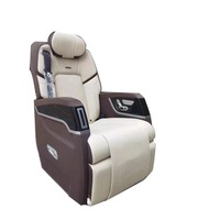 Kursi Mobil Kulit Pijat Elektrik Mewah VIP yang Dapat Direbahkan untuk Modifikasi benz MPV Sprinter v Class Vito V250 Vario Viano