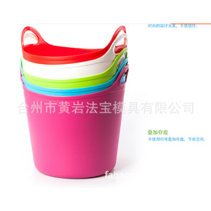 Plastic <b>Laundry</b> Basket Rectangle Eco-Friendly Clothing Organizer <b>Standing</b> Type Injection Molding Mold - Product Image 4