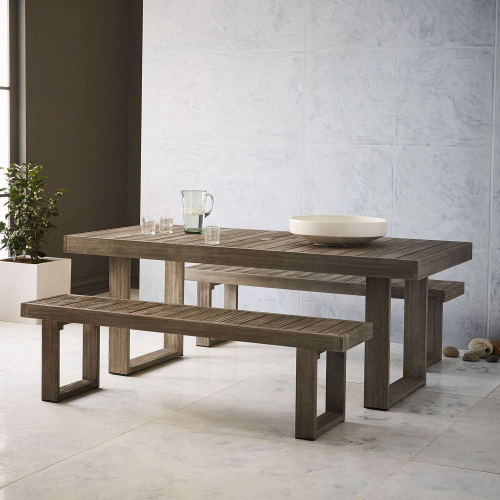 Custom garden set handcrafted new design rectangle teak solid wooden outdoor dining table