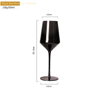 Calice da Vino in Cristallo Nero Ultra-Sottile Black Magic, Bicchiere da Degustazione Moderno e Minimalista - Product Image 6
