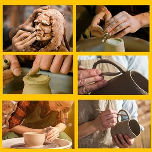 32pcs thép không gỉ đất sét điêu khắc dao đặt handmade DIY đất sét thụt đầu gốm trang trí bằng gỗ Đất Sét mô hình công cụ thiết lập - Product Image 6