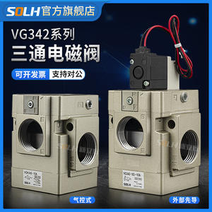 Vanne de commande pneumatique à trois voies à deux positions VGA342-06 VGA342-10 Type piloté externement pour composants industriels pour - Product Image 5