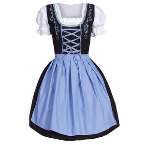 Disfraz de Oktoberfest para Mujer, Traje Bávaro Nacional con Estampado de Cuadros Rosas, Ropa de Club, Cosplay, Carnaval, Halloween, Fiesta de Disfraces - Product Image 3