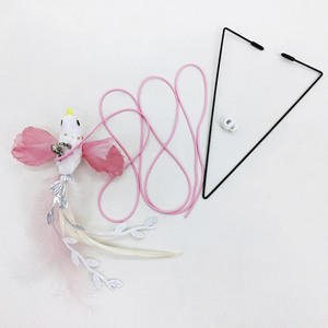 Nhà Máy Trực Tiếp Tự Treo Tam Giác Móc Nâng Cấp Cửa Teaser Mèo Dính Với Lông Loạt Các Thay Thế Đầu Mèo Đồ Chơi - Product Image 5