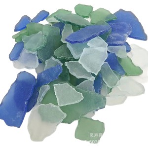 Décorations de Noël en verre de mer givré, décorations pour aquariums, collages DIY en verre de mer givré irrégulier. - Product Image 1