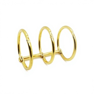 YIWANG Gold Metal 2.5X25X40mm Loose Leaf Calendar <b>Binder</b> Rings - Product Image 2