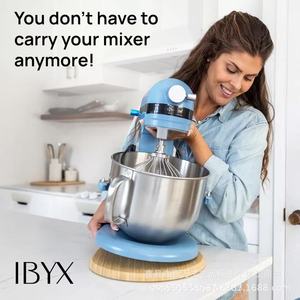 Bamboo Mixer Stand Tray 4.5-5 Qt KitchenAid Compatible <b>Desktop</b> Storage Base - Product Image 3
