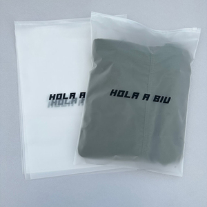 Bolsa con Cierre y Logotipo Impreso Personalizado, Bolsa Transparente de EVA y PE Grueso, Bolsa de Almacenamiento de Ropa Impermeable Esmerilada de CPE - Product Image 1