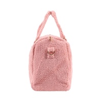 Sac de voyage sportif portable en tissu polaire Sherpa chaud et moelleux avec poche intérieure zippée pour femmes et hommes, sac de week-end