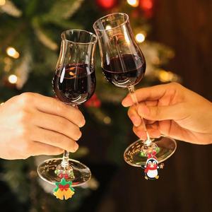 แหวนตกแต่งแก้วไวน์สำหรับงานคริสต์มาส, ตัวระบุแก้วสำหรับงานเลี้ยงไวน์คริสต์มาส - Product Image 4