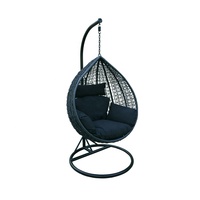 Fauteuil suspendu moderne en métal pour jardin, double place, avec support, pour l'extérieur