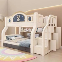 Lit superposé original pour enfant, lit enfant moderne en bois massif, mobilier pour chambre d'enfant, lit design pour enfants
