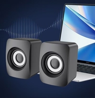 Mini cornes de basse d'ordinateur portables pour haut-parleur d'ordinateur portable avec prise USB 2.0 et 3.5mm haut-parleur d'éclairage LED RVB de jeu d'ordinateur de bureau