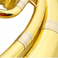 Sousaphone en laque dorée de haute qualité, clé BB, pour fanfare/bande de jazz, instrument tuba basse à corps en laiton, prix d'usine