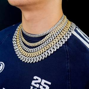 Men's <b>925</b> <b>Sterling</b> <b>Silver</b> Hip Hop Jewelry Vvs Iced Necklace 8-20mm Gra Certified Mossanite Moissanite Diamond Cuban Link <b>Chain</b> - Product Image 2
