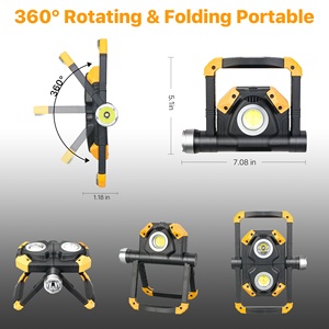 Đèn LED làm việc có thể sạc lại với đế từ 360 ° Chân đế xoay không thấm nước cho trang web việc làm kiểm tra xe cắm trại khẩn cấp - Product Image 3