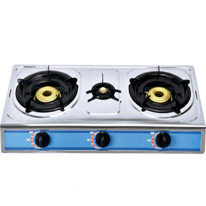Estufa de Gas de Dos Quemadores, Acero Inoxidable, Portátil, Control por Perillas, Encendido Piezoeléctrico, Uso en Hoteles, Clase A, Apagado Automático, Fácil de Limpiar - Product Image 1