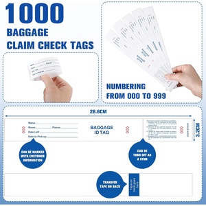 ป้ายติดกระเป๋าเดินทางของโรงแรมพร้อมเทปถ่าย<span class=keywords><strong>โอน</strong></span>ข้อมูลบนกระดาษด้านหลัง ป้าย<span class=keywords><strong>ตรวจ</strong></span>สอบสัมภาระพร้อมหมายเลข - Product Image 2