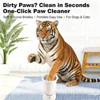 Nettoyeur de pattes d'animaux portable à un clic, brosse douce en ABS, pour chiens et chats, intérieur/extérieur, salle de bain, rechargeable, pour nettoyer les pattes boueuses