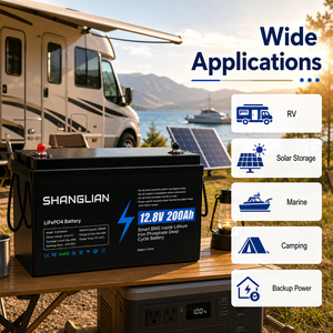 แบตเตอรี่ LiFePO4 12.8V 200Ah 6000+ รอบการใช้งาน ระบบจัดการแบตเตอรี่อัจฉริยะ (BMS) ระดับ IP65 คลังสินค้าโปแลนด์ รับประกัน 3 ปี ใช้แทนแบตเตอรี่ตะกั่วกรด เหมาะสำหรับโซลาร์ RV เรือ - Product Image 6