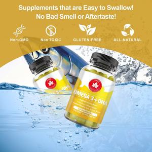 Gummies Omega 3 + DHA en gros, supplément triple concentration d'huile de poisson issue du pollock sauvage d'Alaska - Product Image 5