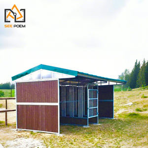 Équipement d'extérieur portable, écuries modulaires pour chevaux, panneaux <span class=keywords><strong>de</strong></span> box, abri, toit pour bétail, acier <span class=keywords><strong>de</strong></span> luxe, garantie 1,5 an - Product Image 6