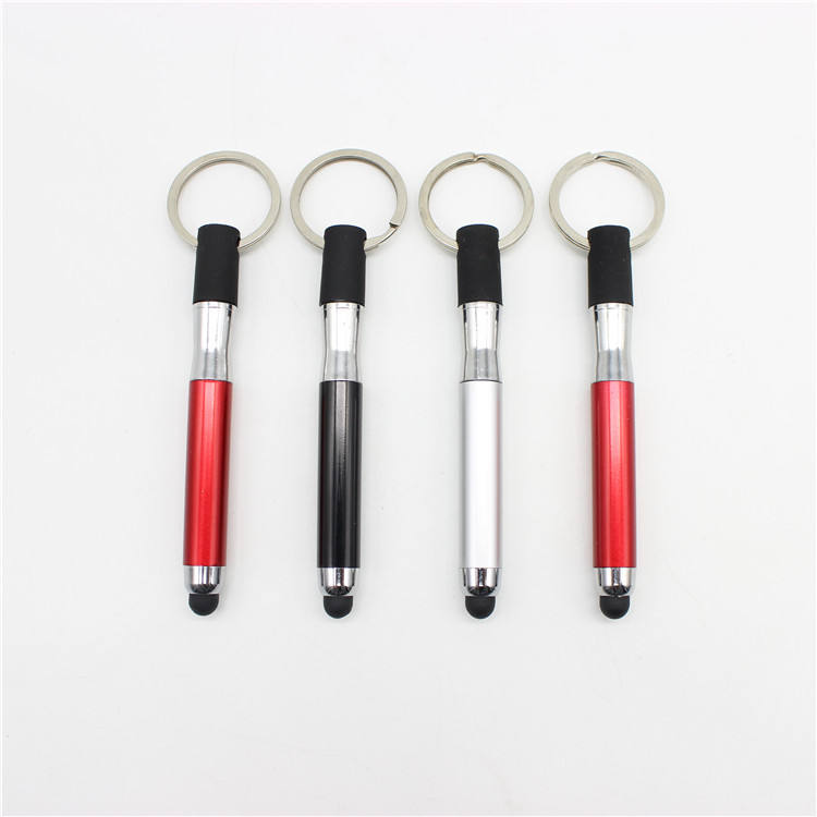 Promotion Mini Capacitive Touch Screen Plastic Stylus Pen Custom Logo in  Multi Function Ballpoint Pen Keychain