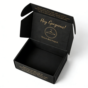 Caja de embalaje para envíos de ropa para marcas en línea, caja de cartón corrugado tipo E, plegable y personalizada. - Product Image 4