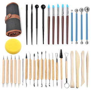 Ensemble d'outils de sculpture en argile pour la poterie, 35 pièces, professionnel - Product Image 2