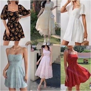 Vestido Elegante de Encaje con Volantes y Mangas Abullonadas para Mujer, Nueva Colección Primavera-Verano 2025 de Corea del Sur, Venta al Por Mayor de Alta Calidad - Product Image 3