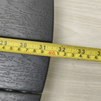 Aksesoris Meja Luar Ruangan LL Outdoor Hitam Aluminium Diameter 80cm Papan Plastik Kayu WPC PS Tahan Air untuk Kedai Kopi Restoran Model-80PR