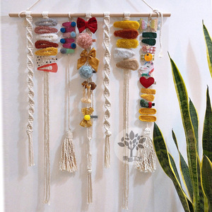 Nouveau Design Fait Main Mignon Coton Corde Bébé Maison <span class=keywords><strong>Macramé</strong></span> Tapisserie Décoration Murale Suspendue - Product Image 6