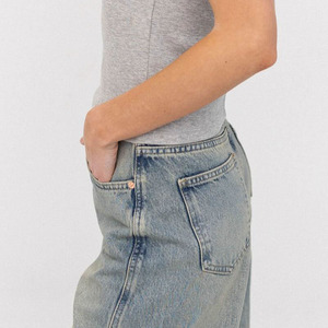 Pantalones Vaqueros de Mezclilla <span class=keywords><strong>para</strong></span> <span class=keywords><strong>Mujer</strong></span>, Estilo Urbano, Cintura Alta, Pierna Recta, Corte Holgado, Estilo Boyfriend, Fabricación Personalizada - Product Image 5