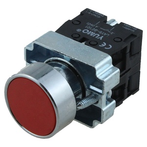 Industriel en métal rouge de réinitialisation automatique <span class=keywords><strong>ressort</strong></span> NO + NC <span class=keywords><strong>bouton</strong></span> <span class=keywords><strong>poussoir</strong></span> affleurant - Product Image 1
