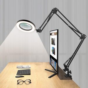 5x Magnifying đèn với ánh sáng và kẹp Swing ARM <span class=keywords><strong>Led</strong></span> Bàn Đèn <span class=keywords><strong>Dimmable</strong></span> cho Craft điện tử sửa chữa đọc nhiệm vụ ánh sáng - Product Image 1