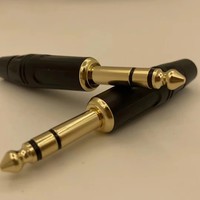 Livraison rapide 2 pôles Mono stéréo Jack 6.35mm connecteur plaqué or 6.35MM 1/4 pouces prise mélangeur Microphone guitare prise Audio