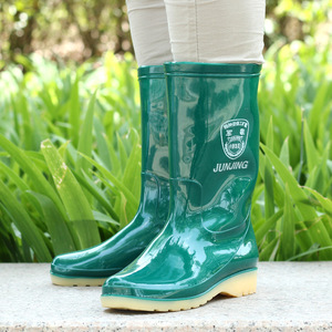 Botas de Lluvia de Media Pantorrilla para Mujer Junjing, Impermeables, Resistentes al Desgaste, Antideslizantes, Zapatos de Trabajo - Product Image 3