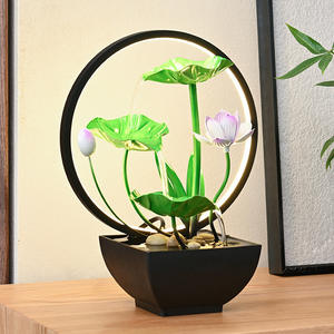 מותרות בעבודת יד שרף מותרות בעבודת יד קישוטי מים אוטומטית במחזור מים שופכים תכונה עבור סלון גן עיצוב משרדי מתכת - Product Image 3