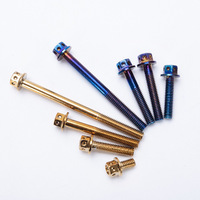 Gr5 m8 m12 m14 Boulons en titane m5 m10 Tête à six pans creux Torx Boulon rouge en titane anodisé 12 points Boulons à bride en titane