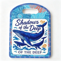 Vente en gros de dessous-de-plat rectangulaires en céramique motif baleine, personnalisés, résistants à la chaleur, écologiques, antidérapants, avec trou de suspension, pour cuisine, 8 mm