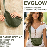 Nouveau Nylon croissant boulette banane lune sac femmes hommes petit sac à dos fronde épaule bandoulière sac de messager avec sangle réglable